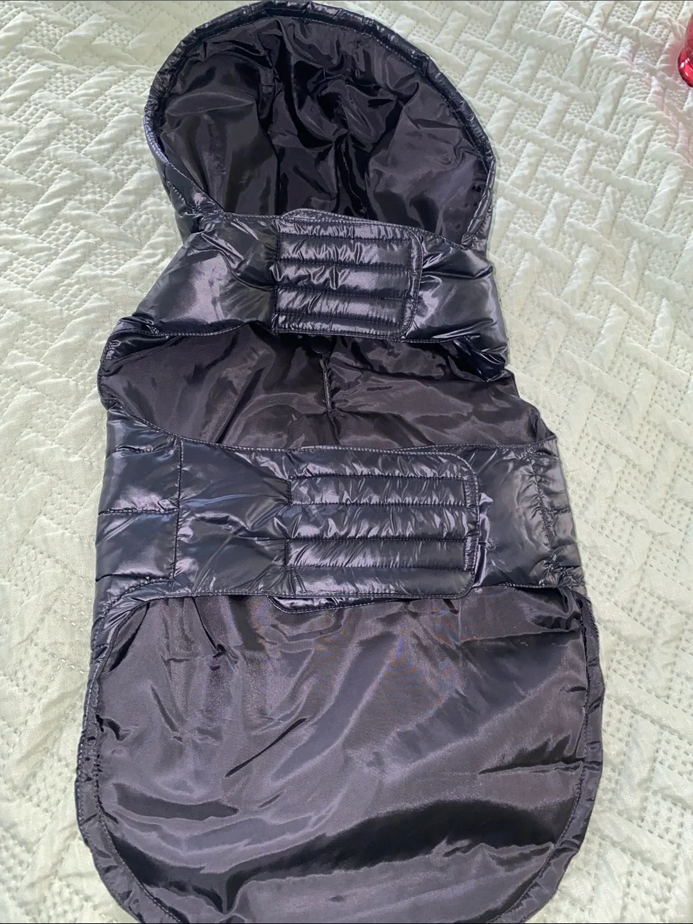 Pet Hooded Puffer Coat — Black